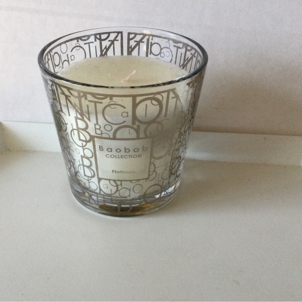 BAOBAB CANDLE PLATINUM MY FIRST BAOBAB SILVER 3.5” High NWOT